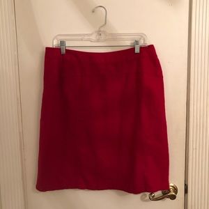 red mini skirt